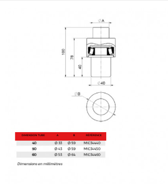Pivot inférieur à bille grande charge