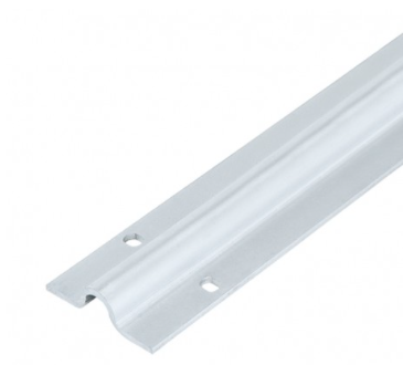 Rail de portail à visser gorge ronde en inox 3000mm