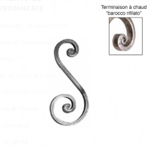 Volute en S inégal fer plat Venise