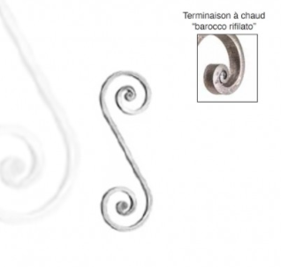 Volute en S fer plat plat Paris