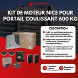 KIT DE MOTEUR NICE POUR PORTAIL COULISSANT 