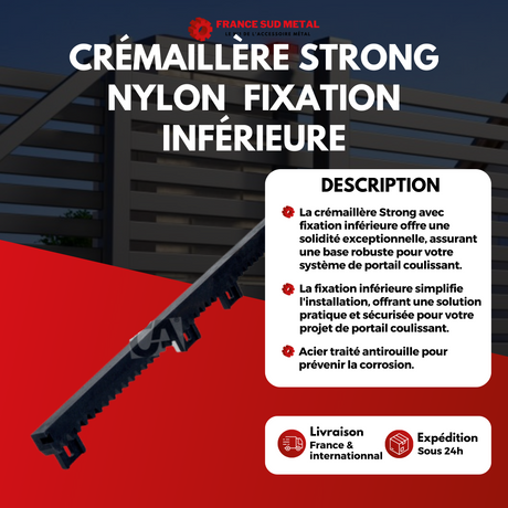 CRÉMAILLÈRE STRONG NYLON FIXATION INFÉRIEURE -2