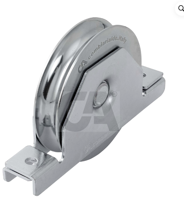 GALET SUPPORT INTÉRIEUR INOX GORGE RONDE  PORTAIL