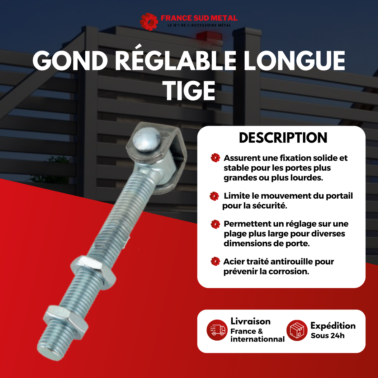 GOND RÉGLABLE LONGUE TIGE -2