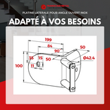 Platine latérale pour angle Inox -4