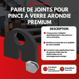 Paire de joints pour pince à verre arrondie premium -2