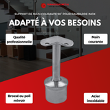 Support de main pour rambarde inox