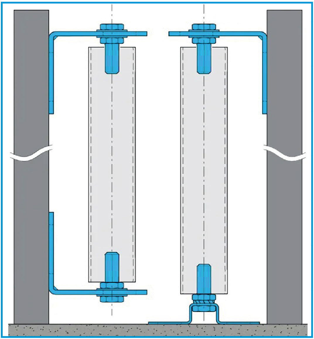 Pivot à visser pour tube 40x40