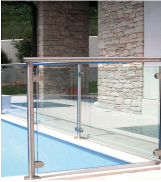 Poteau inox prêt à poser pour verre départ / arrivée