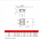 Pivot de portail réglable partie haut roulement à bille - carré
