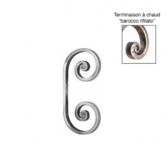 Volute en C fer plat Rome